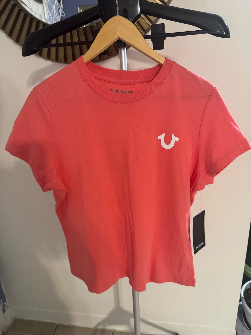 True Religion Coral Short Sleeve Logo Tee